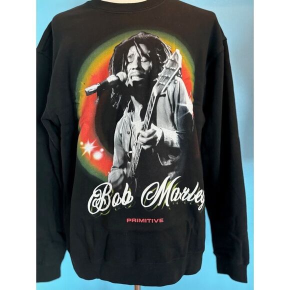 NWT Primitive Skateboarding Bob Marley Sweatshirt Dreams Crewneck Black Large - Picture 1 of 5